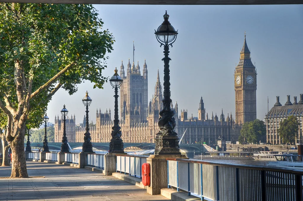 The Houses of Parliament – from South Bank